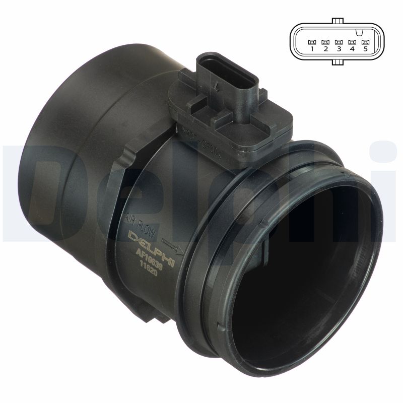 Senzor debit aer BMW Seria 3 (E90) 318 d  diesel 143 cai DELPHI AF10639-12B1