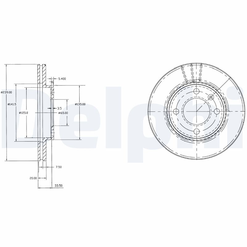 Disc frana DELPHI BG2109