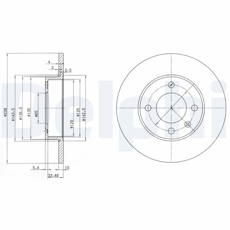 Disc frana DELPHI BG2117