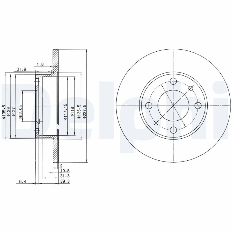 Disc frana DELPHI BG2147