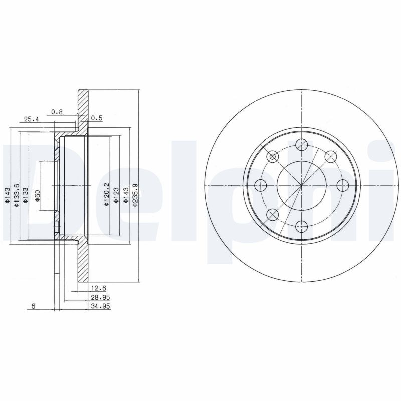 Disc frana DELPHI BG2148