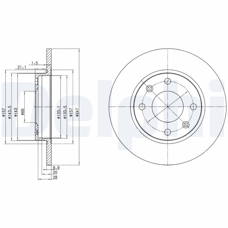 Disc frana DELPHI BG2213