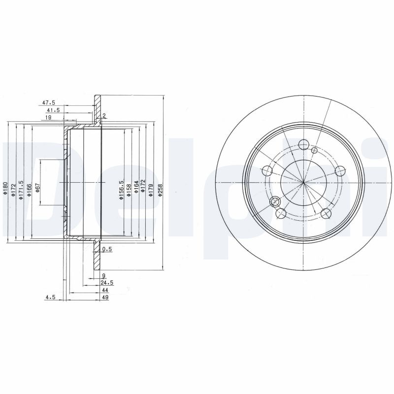 Disc frana DELPHI BG2291