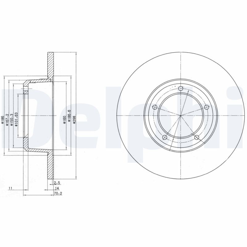 Disc frana DELPHI BG2297