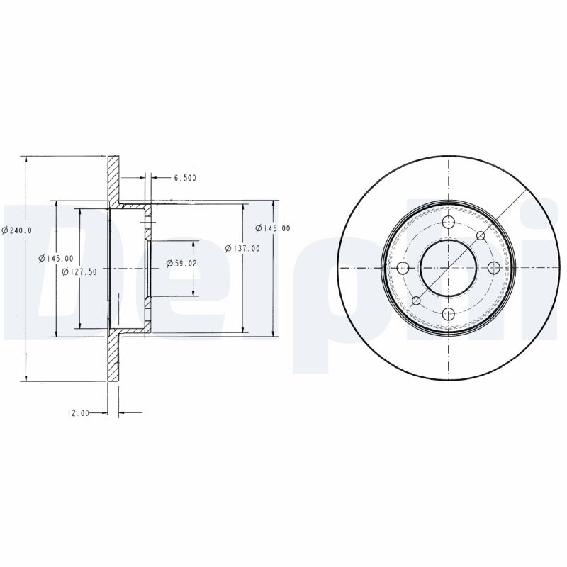 Disc frana DELPHI BG2313