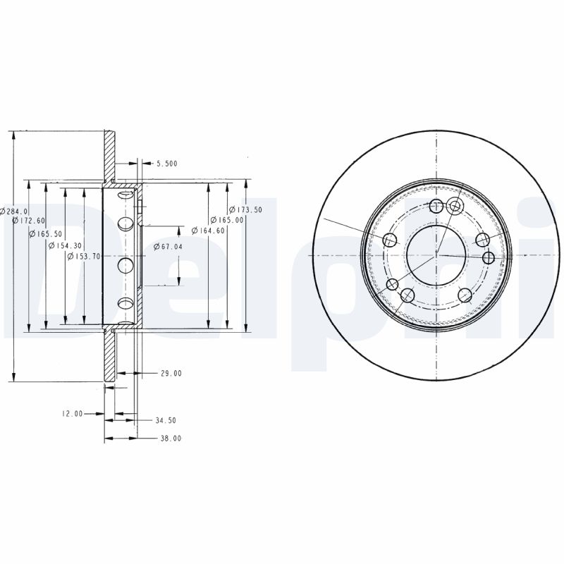 Disc frana DELPHI BG2314