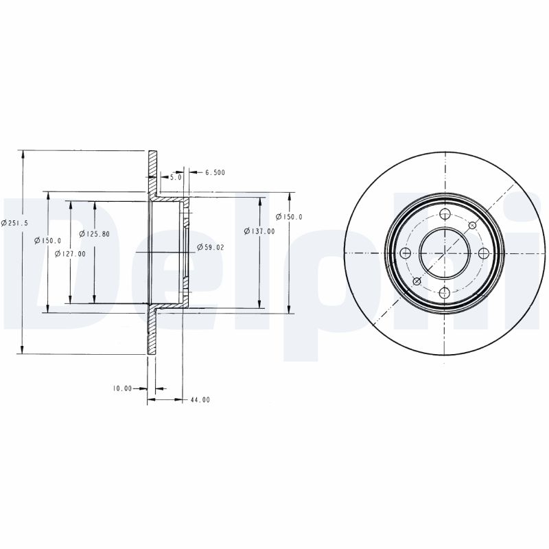 Disc frana DELPHI BG2322