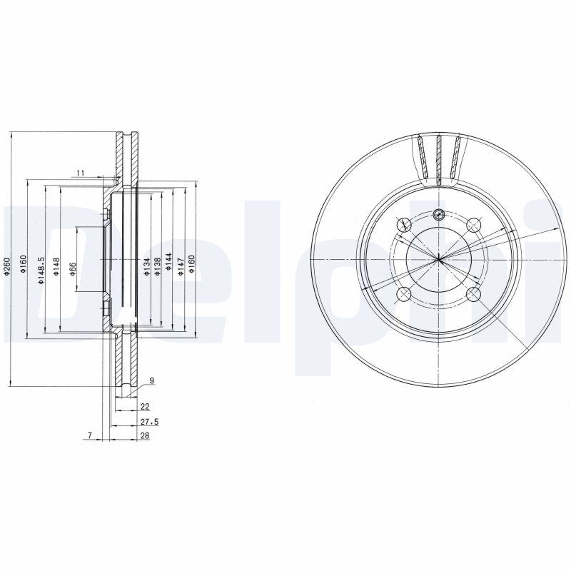 Disc frana DELPHI BG2347