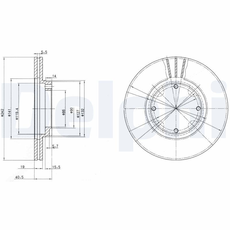 Disc frana DELPHI BG2394