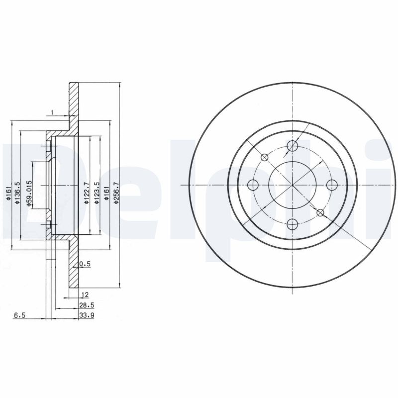 Disc frana DELPHI BG2411
