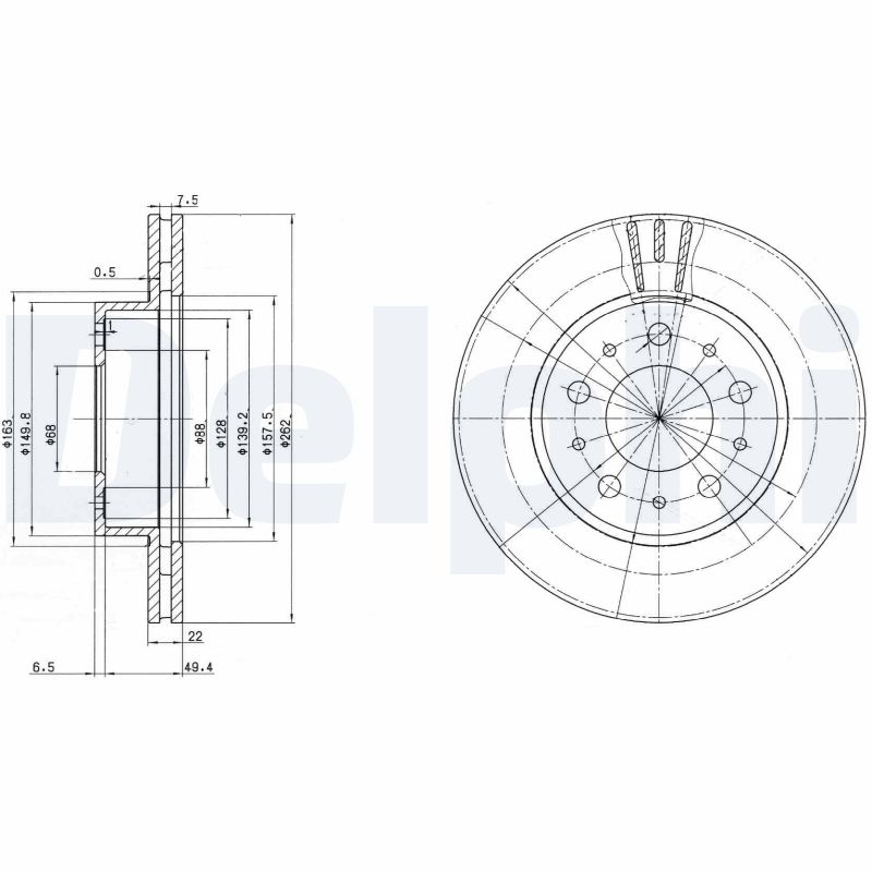 Disc frana DELPHI BG2425