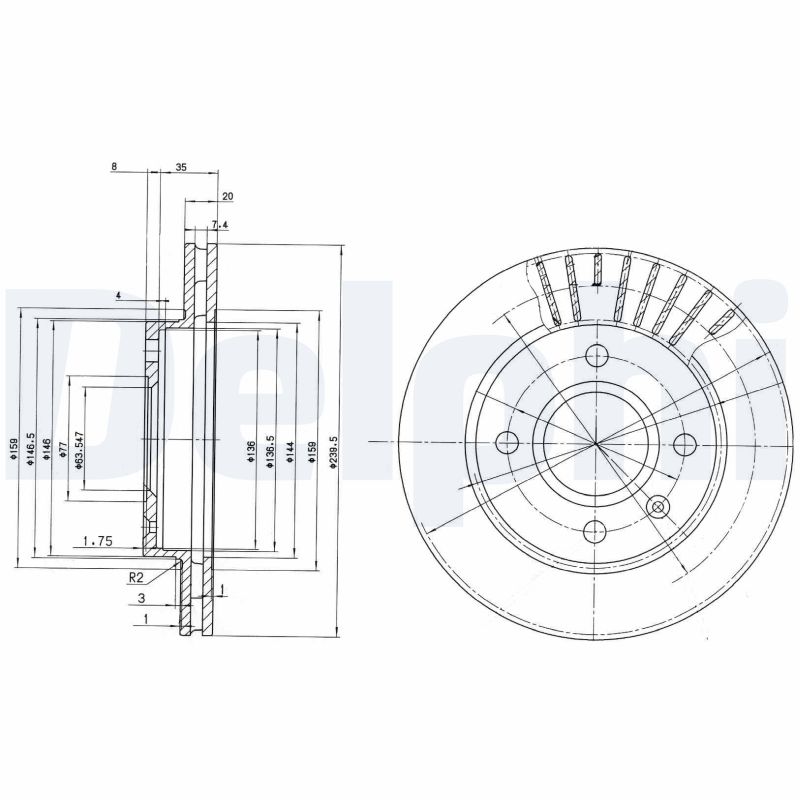 Disc frana DELPHI BG2440