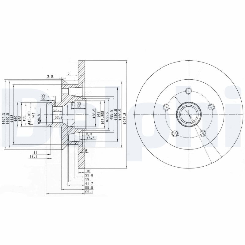 Disc frana DELPHI BG2468