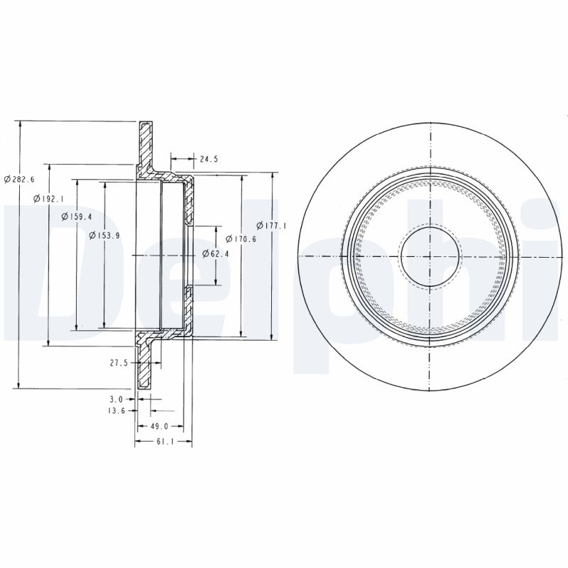 Disc frana DELPHI BG2510