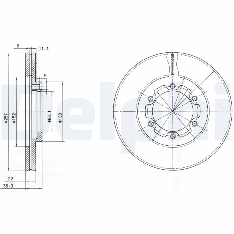 Disc frana DELPHI BG2524