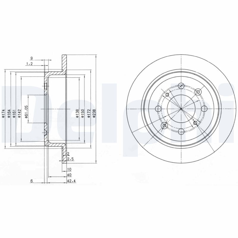 Disc frana DELPHI BG2538