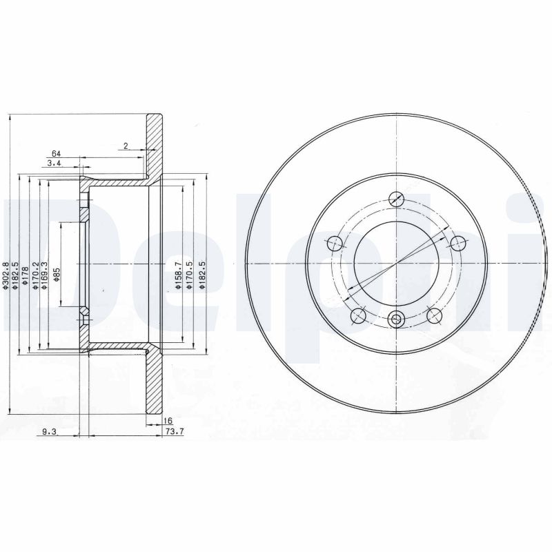 Disc frana DELPHI BG2556