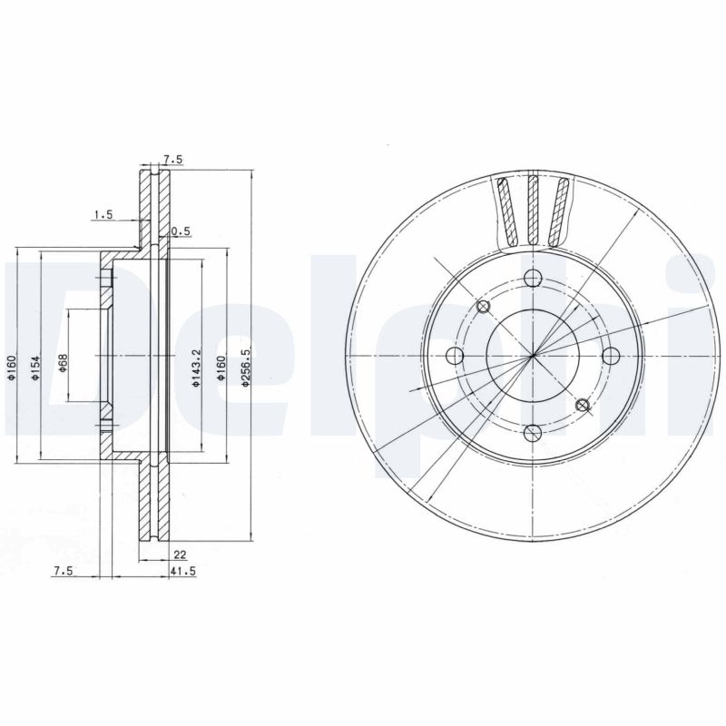 Disc frana DELPHI BG2567