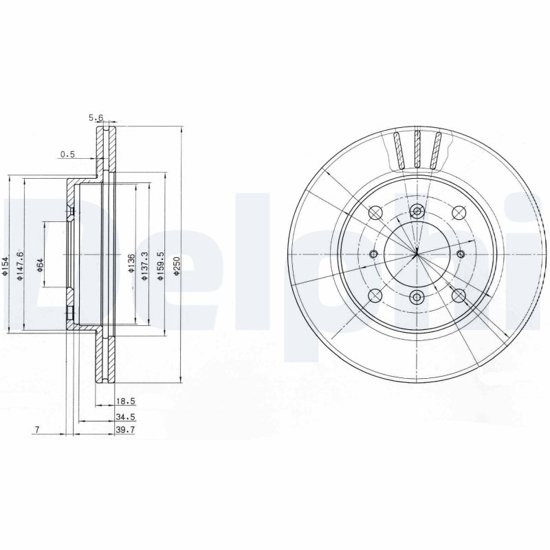 Disc frana DELPHI BG2583