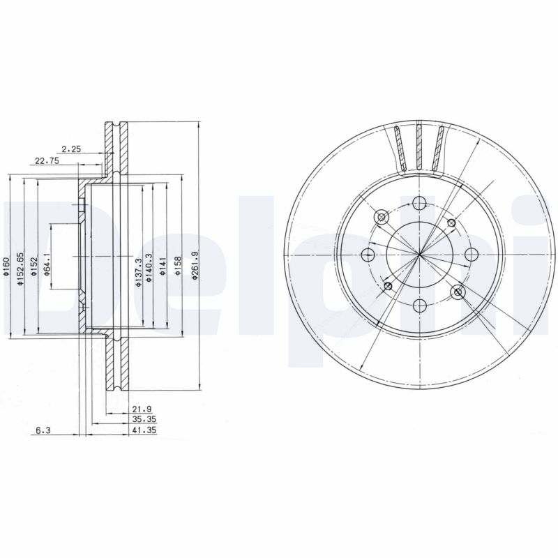 Disc frana DELPHI BG2615
