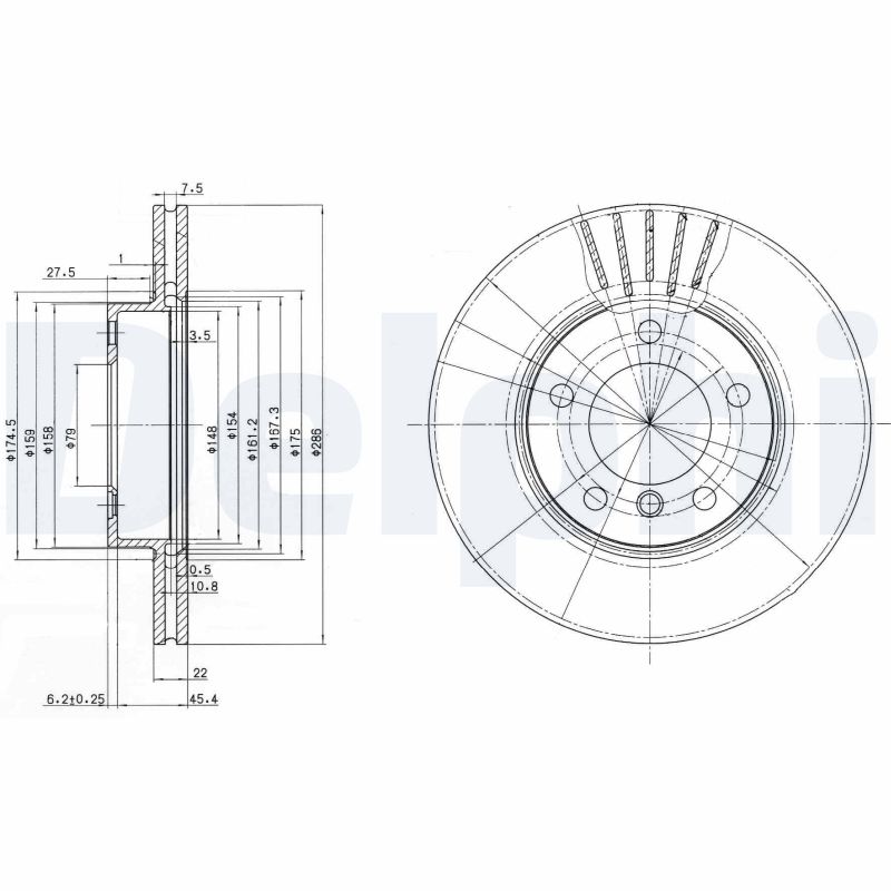 Disc frana DELPHI BG2623C