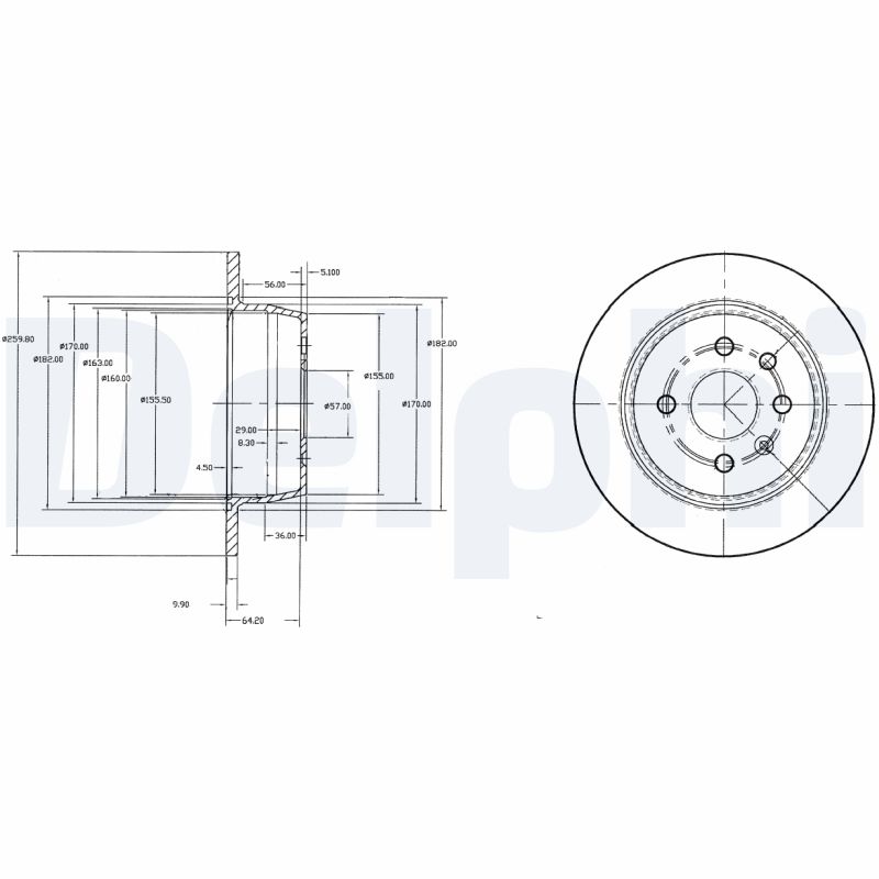 Disc frana DELPHI BG2635