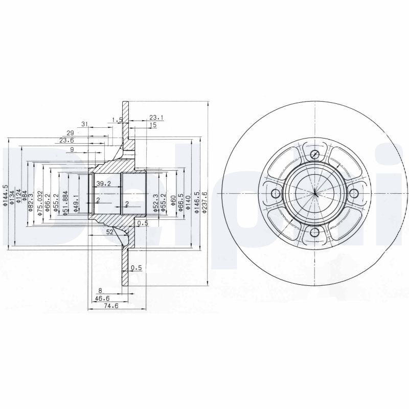 Disc frana DELPHI BG2638