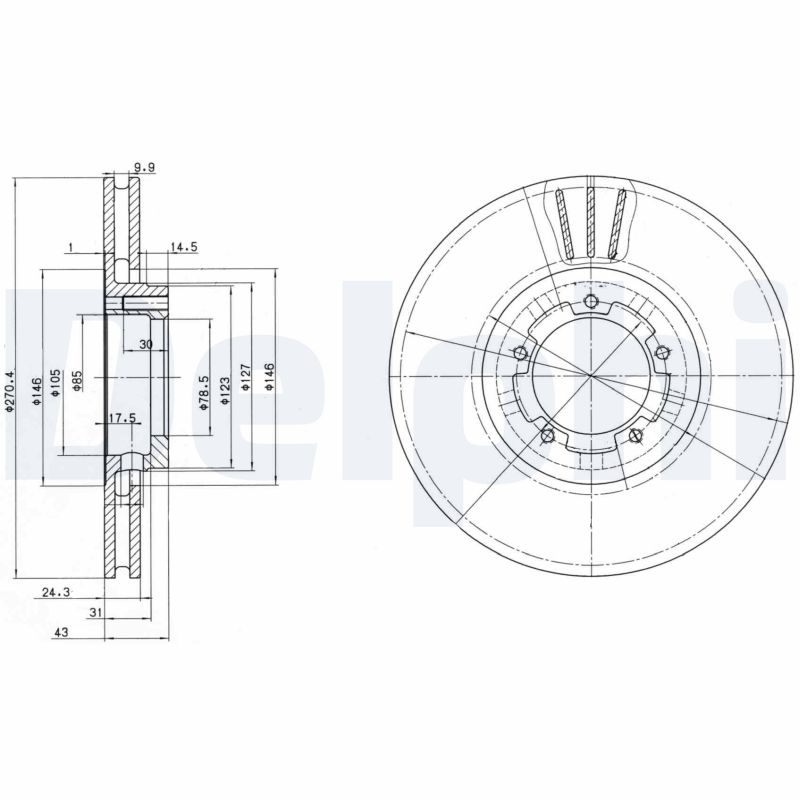 Disc frana DELPHI BG2663