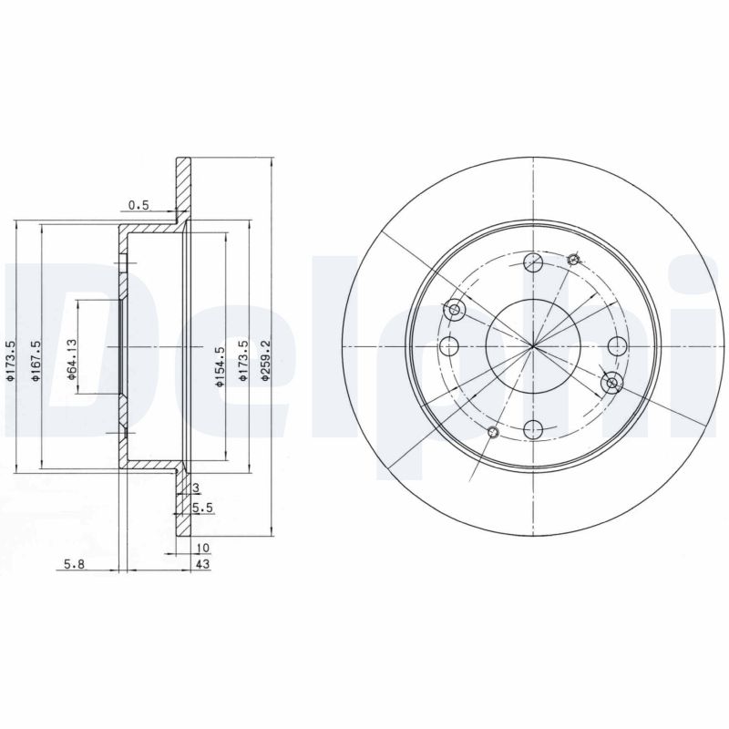 Disc frana DELPHI BG2666