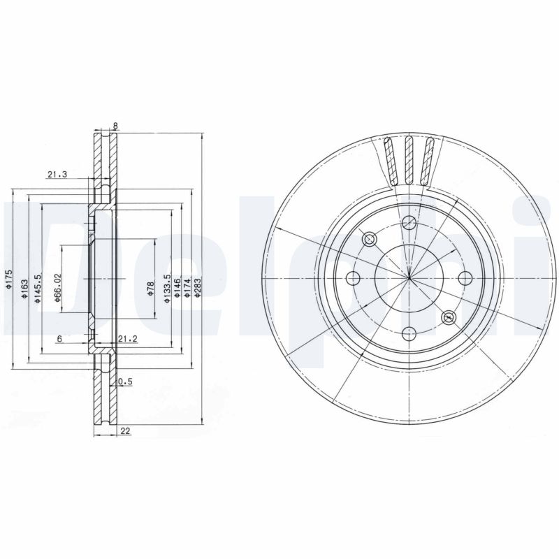 Disc frana DELPHI BG2690