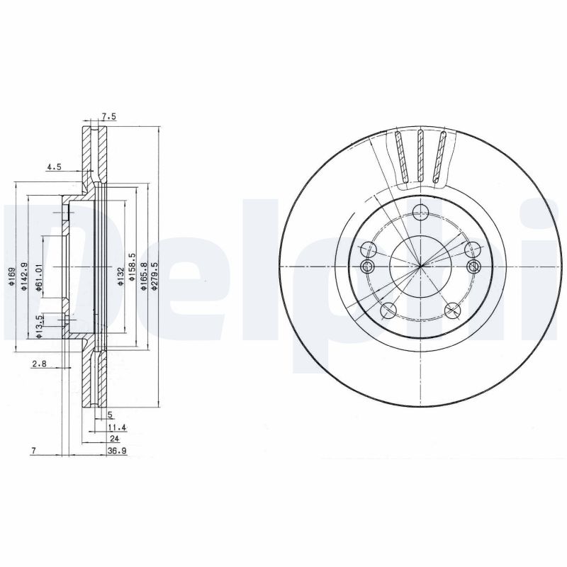 Disc frana DELPHI BG2697