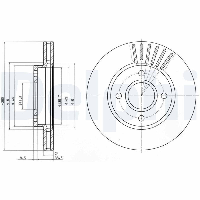 Disc frana DELPHI BG2699