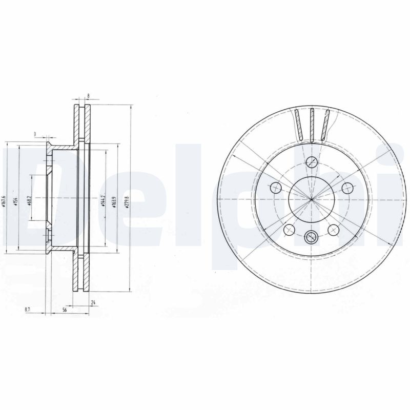 Disc frana DELPHI BG2717