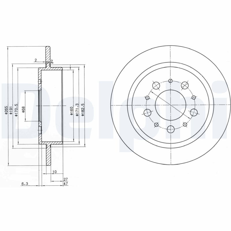 Disc frana DELPHI BG2718