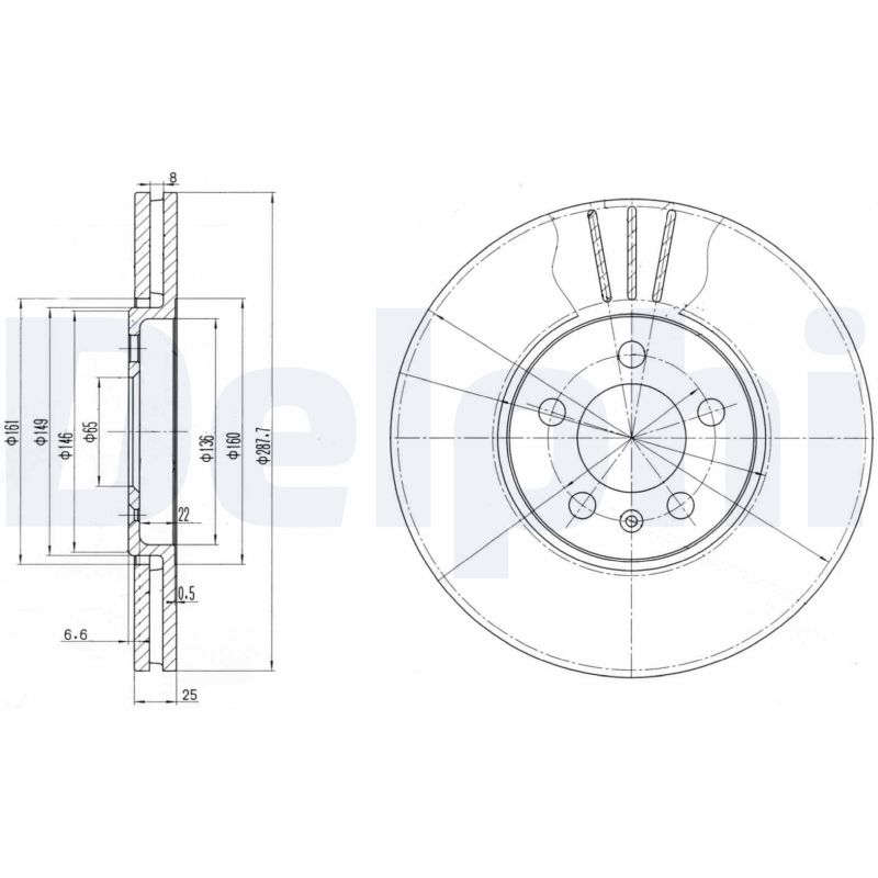 Disc frana DELPHI BG2729