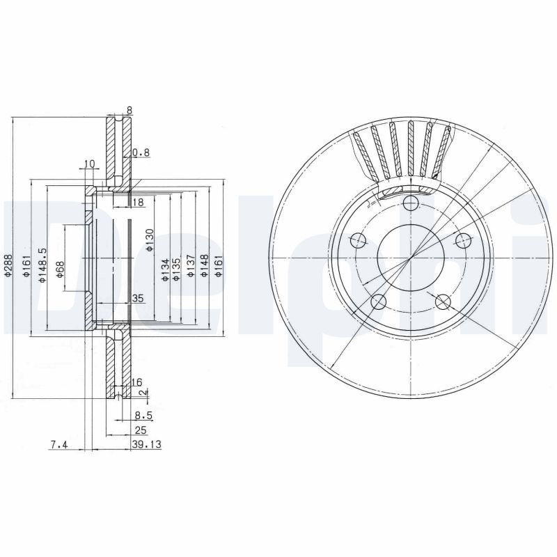 Disc frana DELPHI BG2745