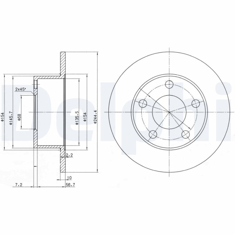 Disc frana DELPHI BG2746