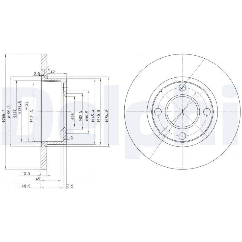Disc frana DELPHI BG2752