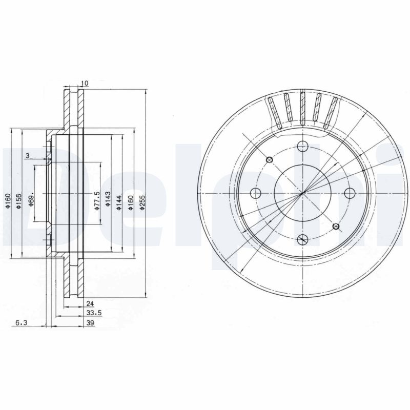 Disc frana DELPHI BG2763