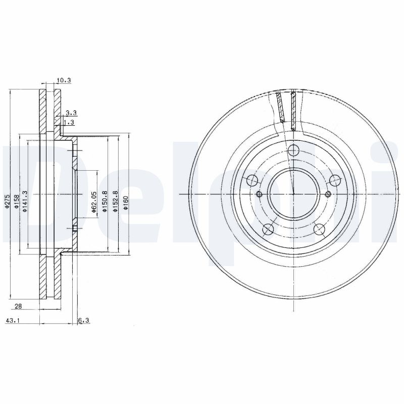 Disc frana DELPHI BG2782