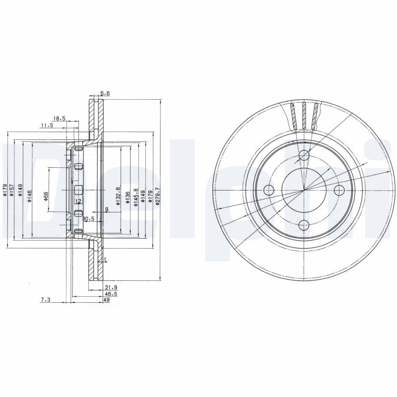 Disc frana DELPHI BG2784