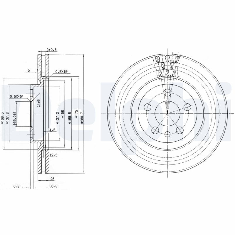Disc frana DELPHI BG2844