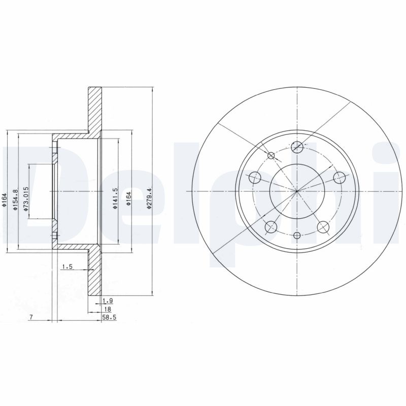 Disc frana DELPHI BG2845