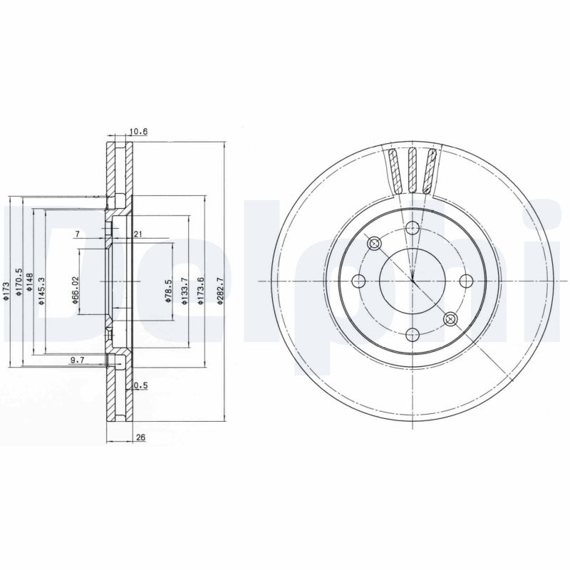 Disc frana DELPHI BG2872