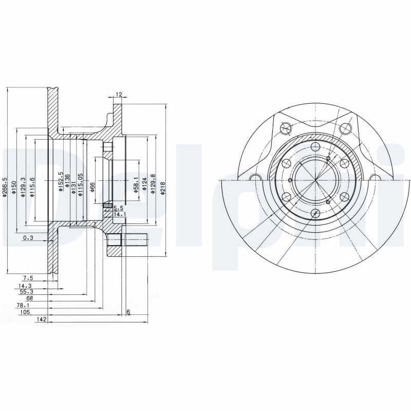 Disc frana DELPHI BG302