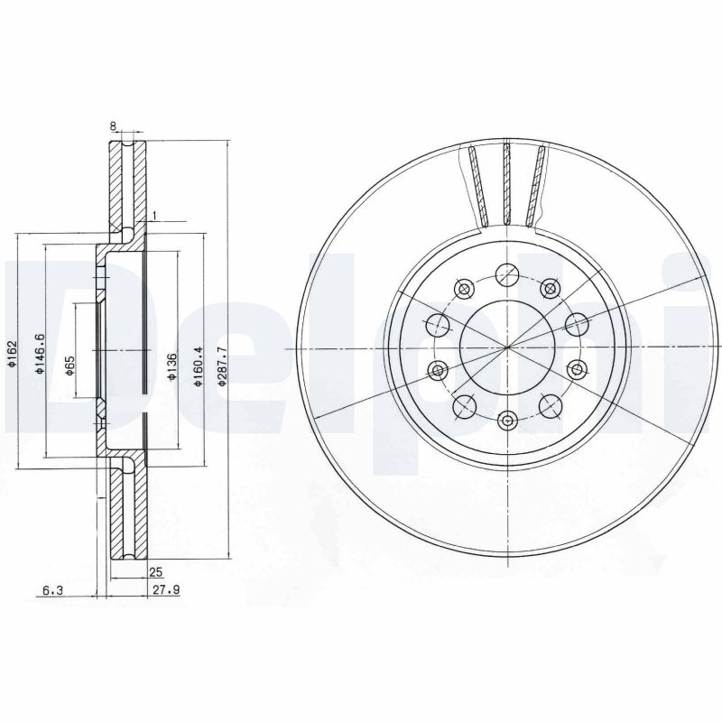 Disc frana DELPHI BG3035C