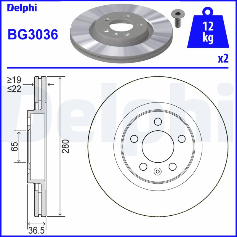 Disc frana DELPHI BG3036