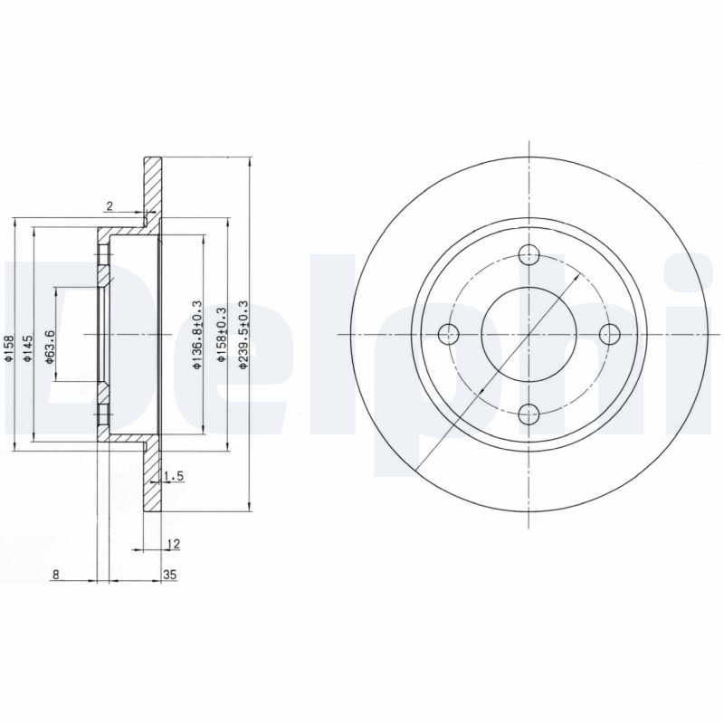 Disc frana DELPHI BG3055