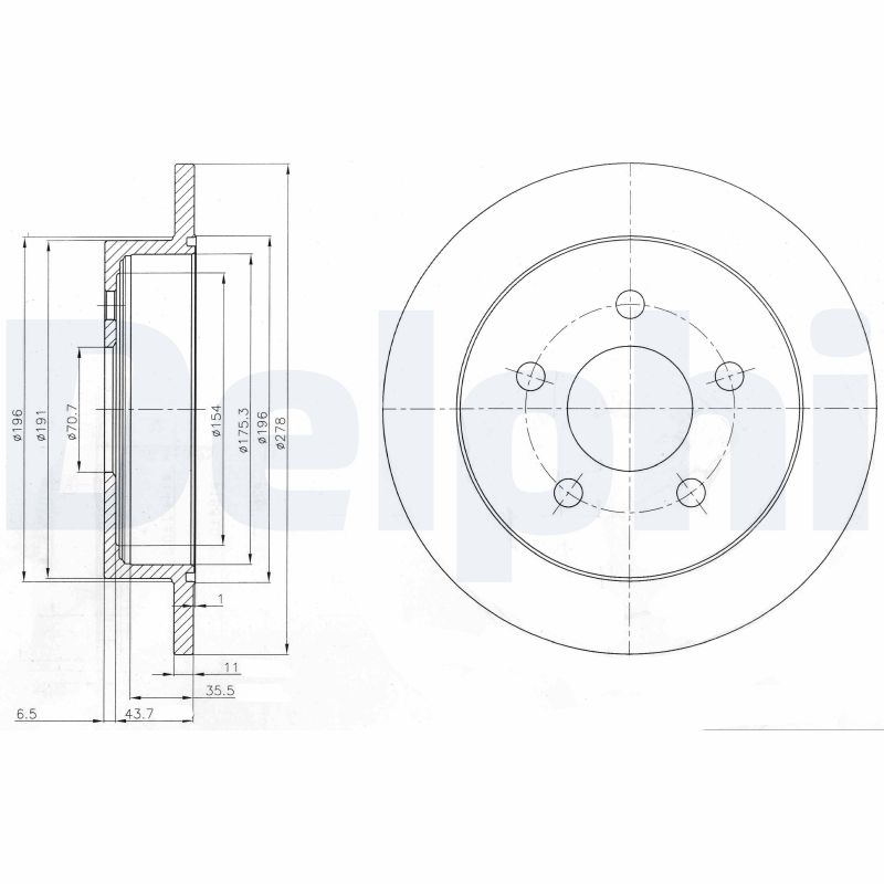 Disc frana DELPHI BG3143