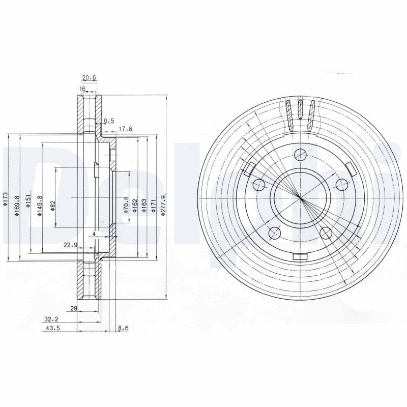 Disc frana DELPHI BG3144
